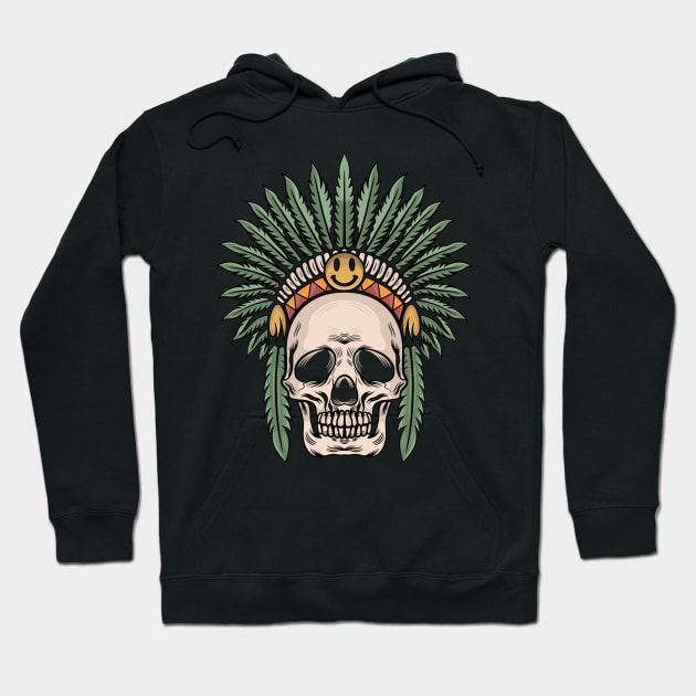 Skull hair Hoodie by gggraphicdesignnn